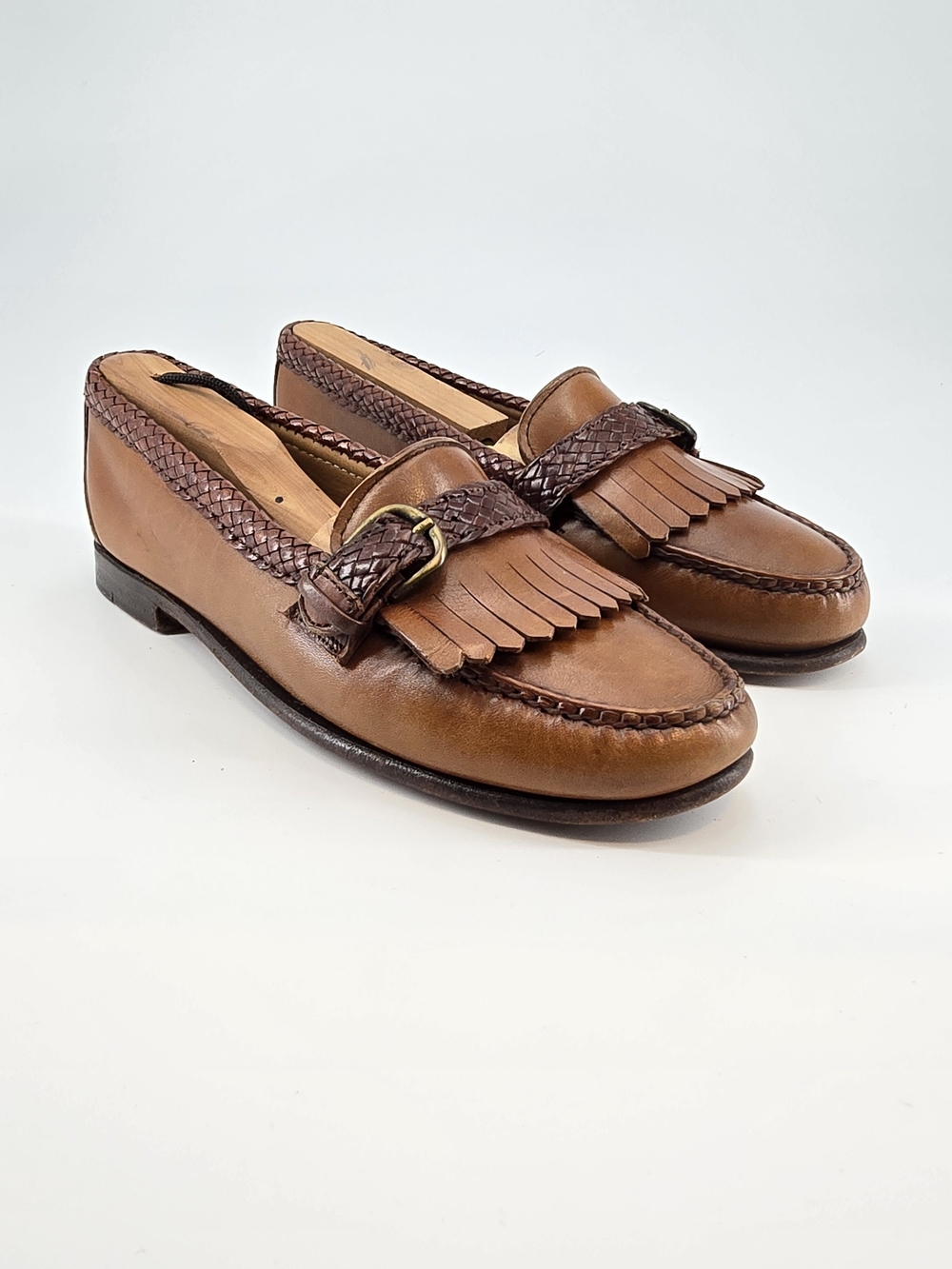 Womens Allen Edmonds Meghan Brown Moccasin Loafers Vintage 1980s